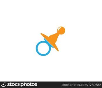 Baby pacifier symbol vector icon illustration