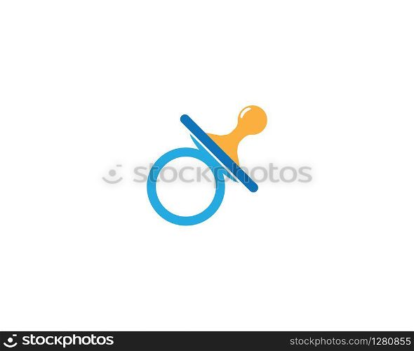 Baby pacifier symbol vector icon illustration