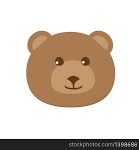 Baby panda bear. Vector illustration of cute baby animal face icon isolated on white background. Child and baby print design. Baby bear. Vector