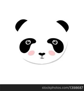Baby panda bear. Vector illustration of cute baby animal face icon isolated on white background. Child and baby print design. Baby panda bear. Vector illustration of cute baby animal face icon isolated on white background. Child and baby print design.