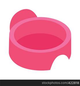 Baby potty isometric 3d icon. Pink children illustration isolated on white. Baby potty isometric 3d icon