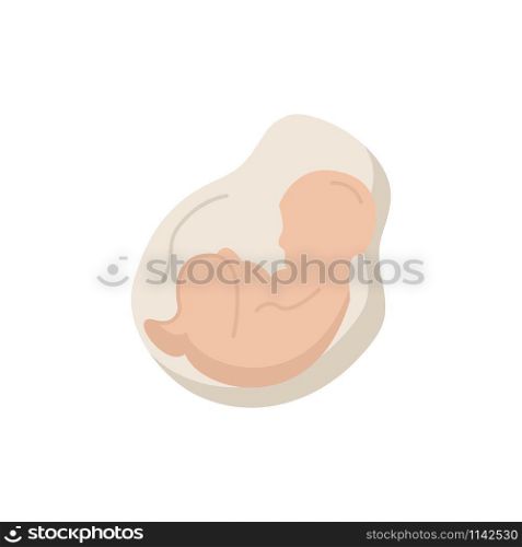 Baby, pregnancy, pregnant, obstetrics, fetus Flat Color Icon Vector