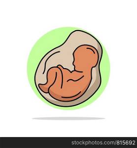 Baby, pregnancy, pregnant, obstetrics, fetus Flat Color Icon Vector