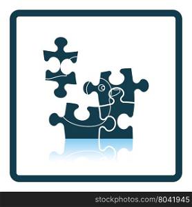 Baby puzzle icon. Shadow reflection design. Vector illustration.