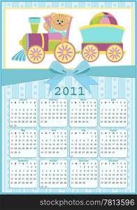 Baby&rsquo;s calendar for year 2011