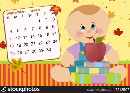 Baby&rsquo;s monthly calendar for september 2011