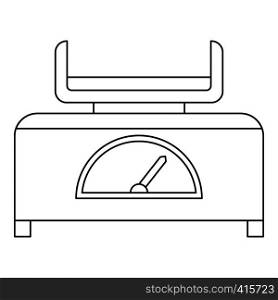 Baby scale icon. Outline illustration of baby scale vector icon for web. Baby scale icon, outline style