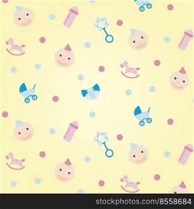 baby shower boy girl seamless pattern background