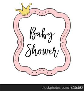 baby shower card, illustration in vector format