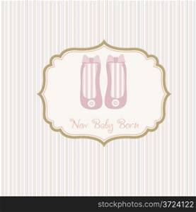 baby shower card with shoes
