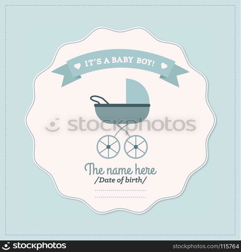 baby shower celebration. baby shower boy girl birth greeting celebration vector