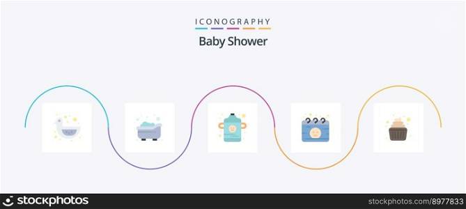 Baby Shower Flat 5 Icon Pack Including family. baby. baby. pregnancy. gynecology