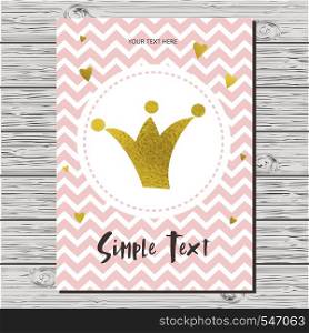 Baby Shower Invitation Card with a crown.