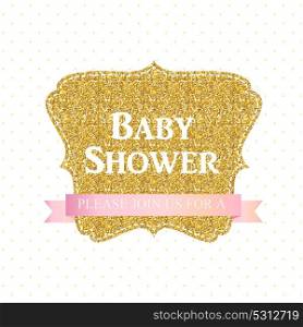 Baby Shower Invitation On White Background Vector Illustration EPS10. Baby Shower Invitation Vector Illustration