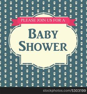 Baby Shower Invitation Vector Illustration EPS10. Baby Shower Invitation Vector Illustration