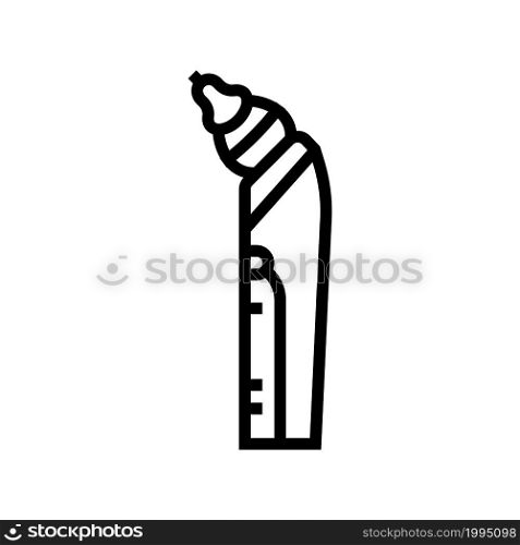 baby snot sucker line icon vector. baby snot sucker sign. isolated contour symbol black illustration. baby snot sucker line icon vector illustration