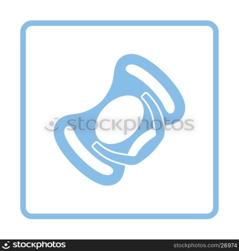 Baby soother icon. Blue frame design. Vector illustration.