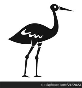 Baby stork icon simple vector. Japanese bird. White fly. Baby stork icon simple vector. Japanese bird
