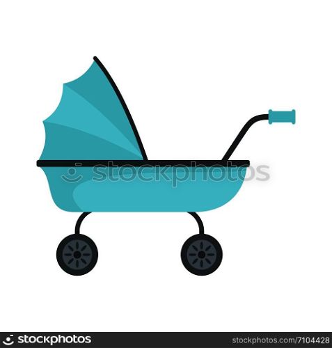 Baby trolley icon. Flat illustration of baby trolley vector icon for web design. Baby trolley icon, flat style