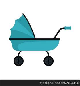 Baby trolley icon. Flat illustration of baby trolley vector icon for web design. Baby trolley icon, flat style