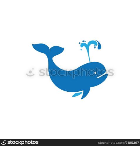 Baby whale icon logo creative vector illustration