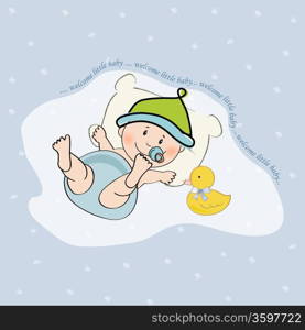 babyboy shower card, illustration in vector format