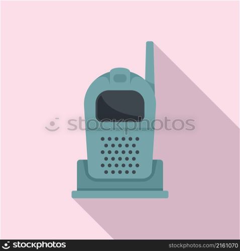 Babyphone icon flat vector. Radio monitor. Baby nanny. Babyphone icon flat vector. Radio monitor