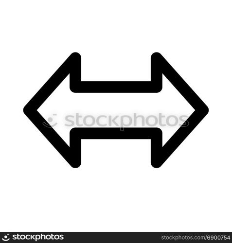 back and forth arrow, icon on isolated background