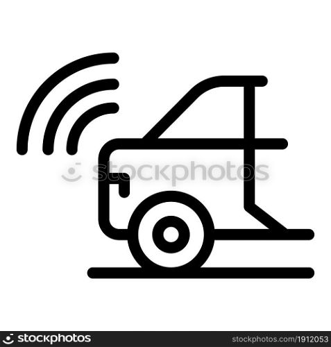 Back car sensor icon outline vector. Road sign. Security vehicle. Back car sensor icon outline vector. Road sign
