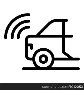 Back car sensor icon outline vector. Road sign. Security vehicle. Back car sensor icon outline vector. Road sign