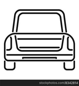 Back car trunk icon outline vector. Vehicle door. Side auto. Back car trunk icon outline vector. Vehicle door