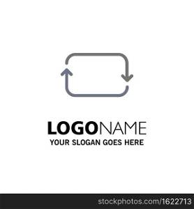 Back, Front, Twitter, Sets Business Logo Template. Flat Color
