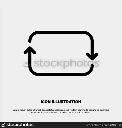 Back, Front, Twitter, Sets Line Icon Vector