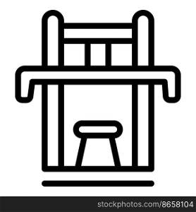 Back gym equipment icon outline vector. Sport cardio. Fit active. Back gym equipment icon outline vector. Sport cardio