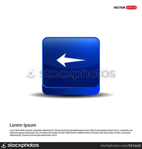 Back Icon - 3d Blue Button.