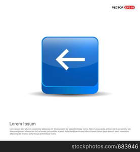 Back Icon - 3d Blue Button.