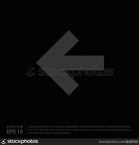 Back Icon - Black Creative Background - Free vector icon