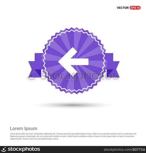 Back Icon - Purple Ribbon banner