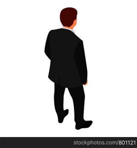 Back of businessman icon. Isometric of back of businessman vector icon for web design isolated on white background. Back of businessman icon, isometric style