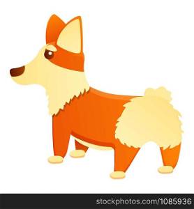 Back of corgi dog icon. Cartoon of back of corgi dog vector icon for web design isolated on white background. Back of corgi dog icon, cartoon style