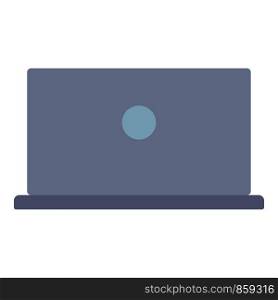 Back of laptop icon. Flat illustration of back of laptop vector icon for web design. Back of laptop icon, flat style