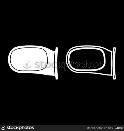 Back side mirror icon set white color vector illustration flat style simple image