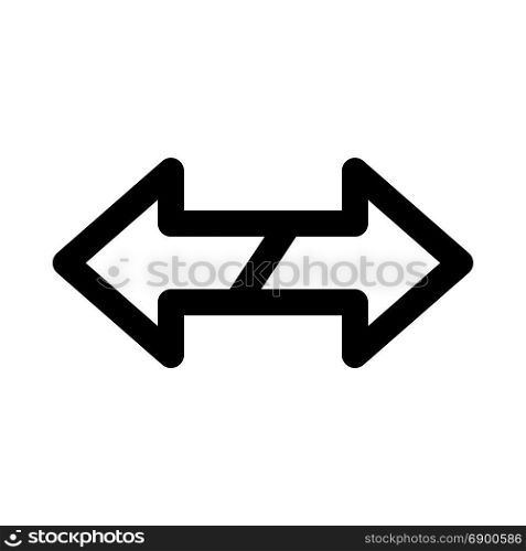 back to back arrows, icon on isolated background