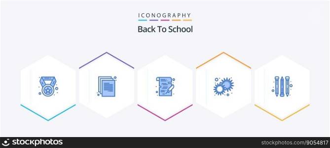 Back To School 25 Blue icon pack including pencil. day. school. morning. sun