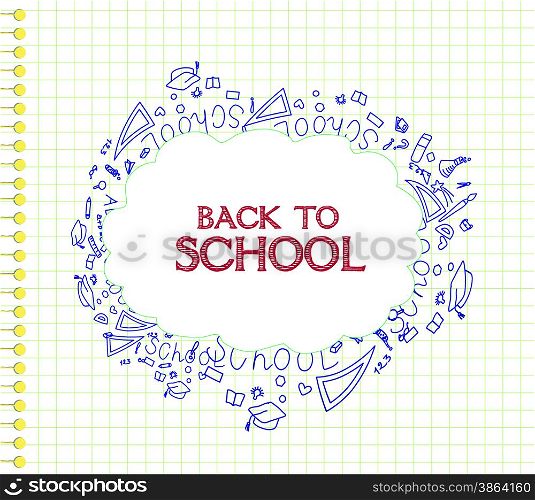 back to school background with education icons