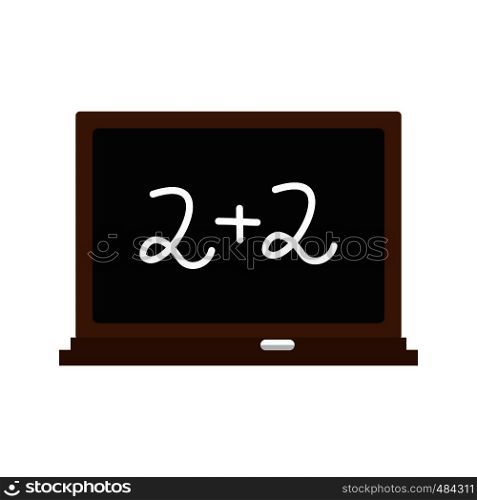 Back to school chalkboard icon isolated on white background. Back to school chalkboard icon