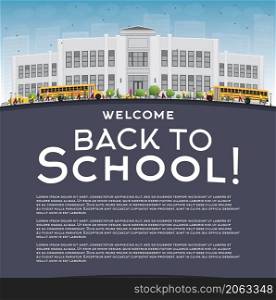 Back to School Concept with copy space for text. Vector illustration