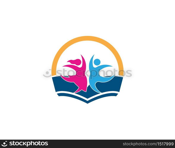 Back to school education logo vector