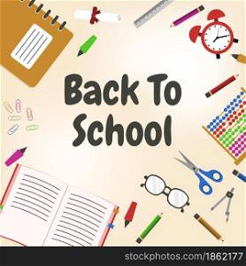 Back To School Element Study Education Concept Vector Background