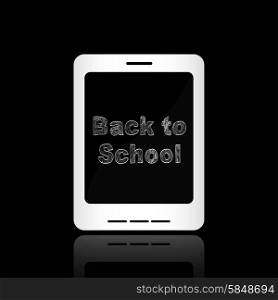 Back to school illustration of message in the smartphone
